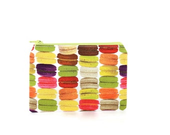 French Macaron Zipper Pouch / Cute Macaroon Makeup Bag / Camera Bag