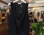 Desk to Dusk - Black Pony Cowl Neck Tank