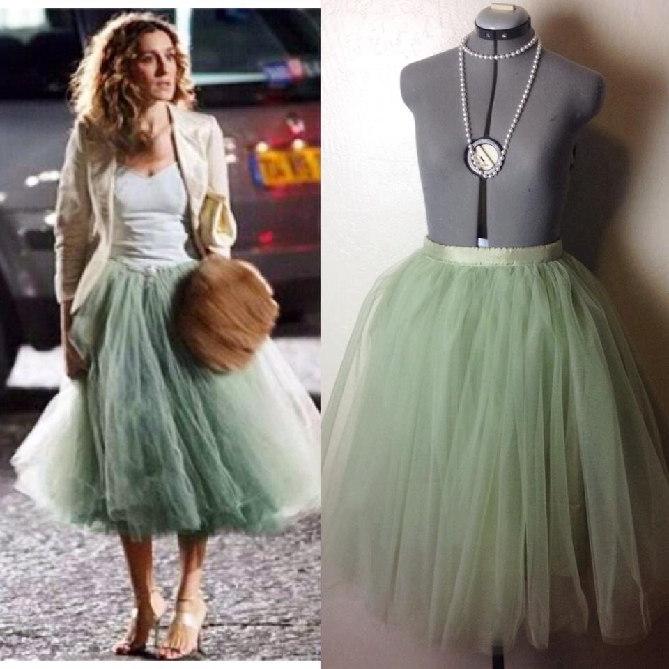 Carrie Bradshaw Tutu Tulle Skirt Knee Length Midi In