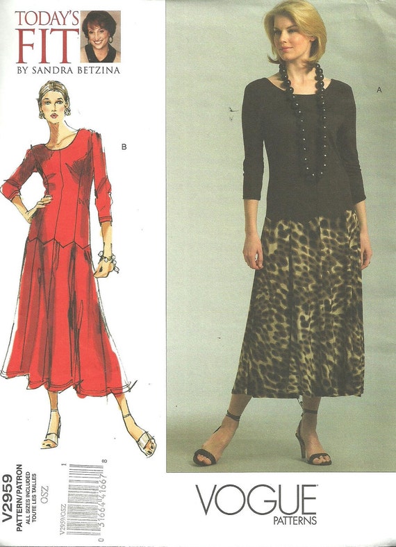 Vogue 2959 / Todays Fit Sewing Pattern By Sandra Betzina