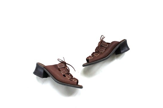 vintage leather mules