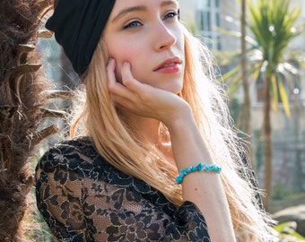 Black Turban Headband, Black Headband, Workout Headband, Yoga Headband, Black Hair Band, Turban Head Wrap