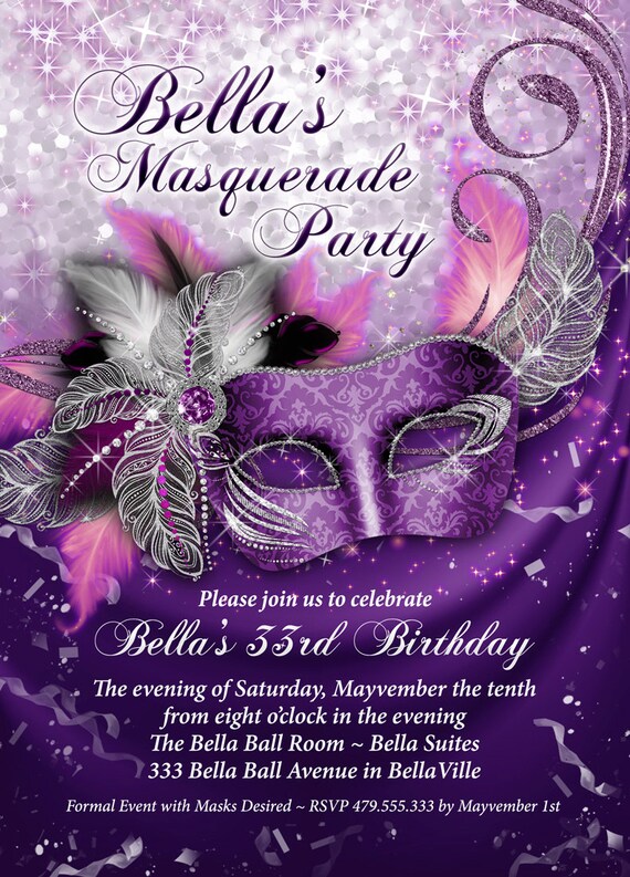 Masquerade Party Invitation Ideas 9