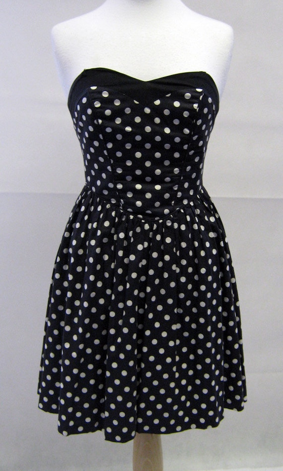 polka dot formal gown