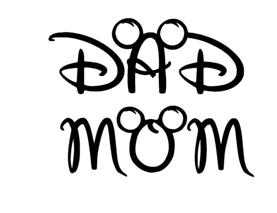 Download Mom & Dad Mickey Inspired SVG or Silhouette Instant Download