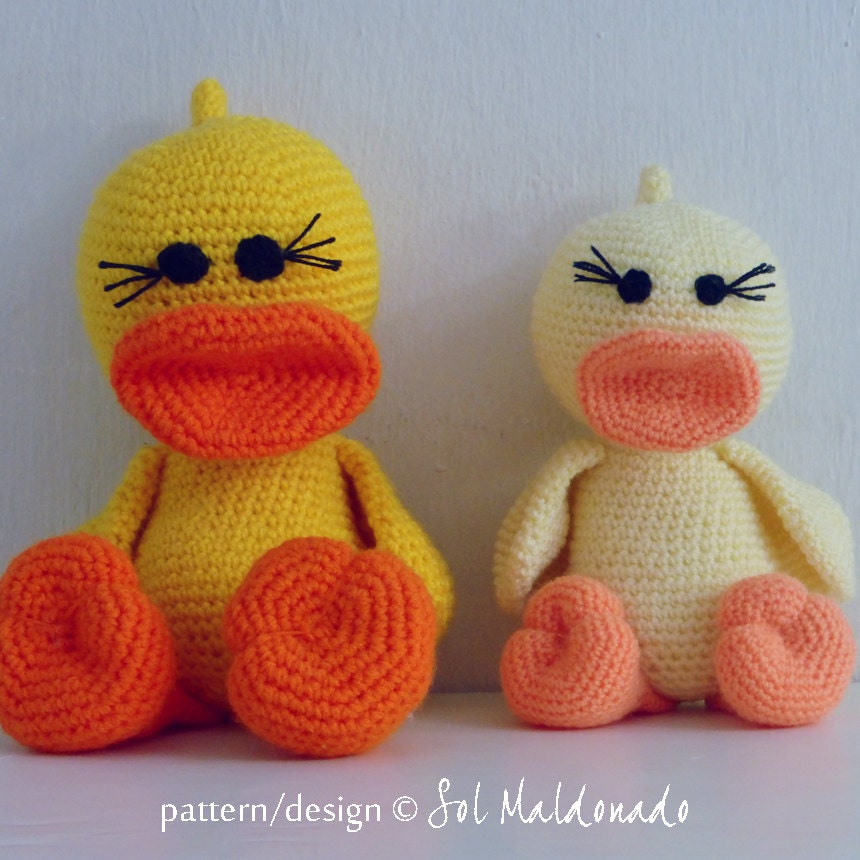 Amigurumi Crochet Pattern Duck PDF Duck and Ducky by bySol