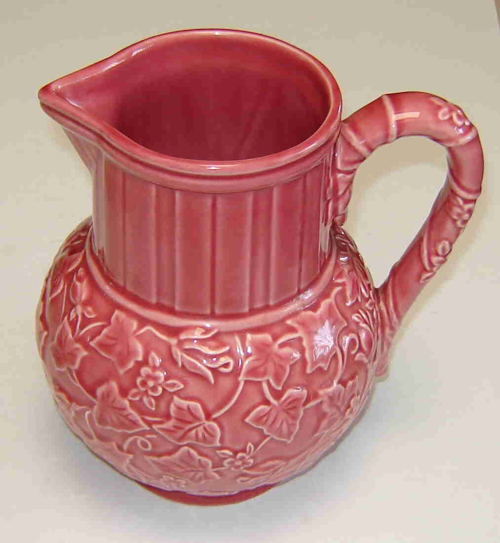 SaleVintage LENOX Majolica PINK PITCHER Summer