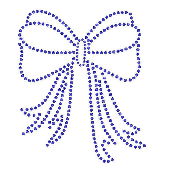 Download Rhinestone Ribbon-Bow SVG File Silhouette Cameo Instant