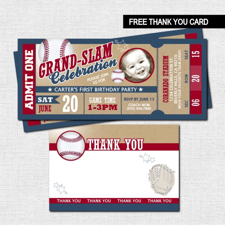 Invitations That Look Like Baseball Tickets 4