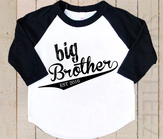 Big Brother Shirt Personalized Year Raglan 3/4th by SweetTeez1