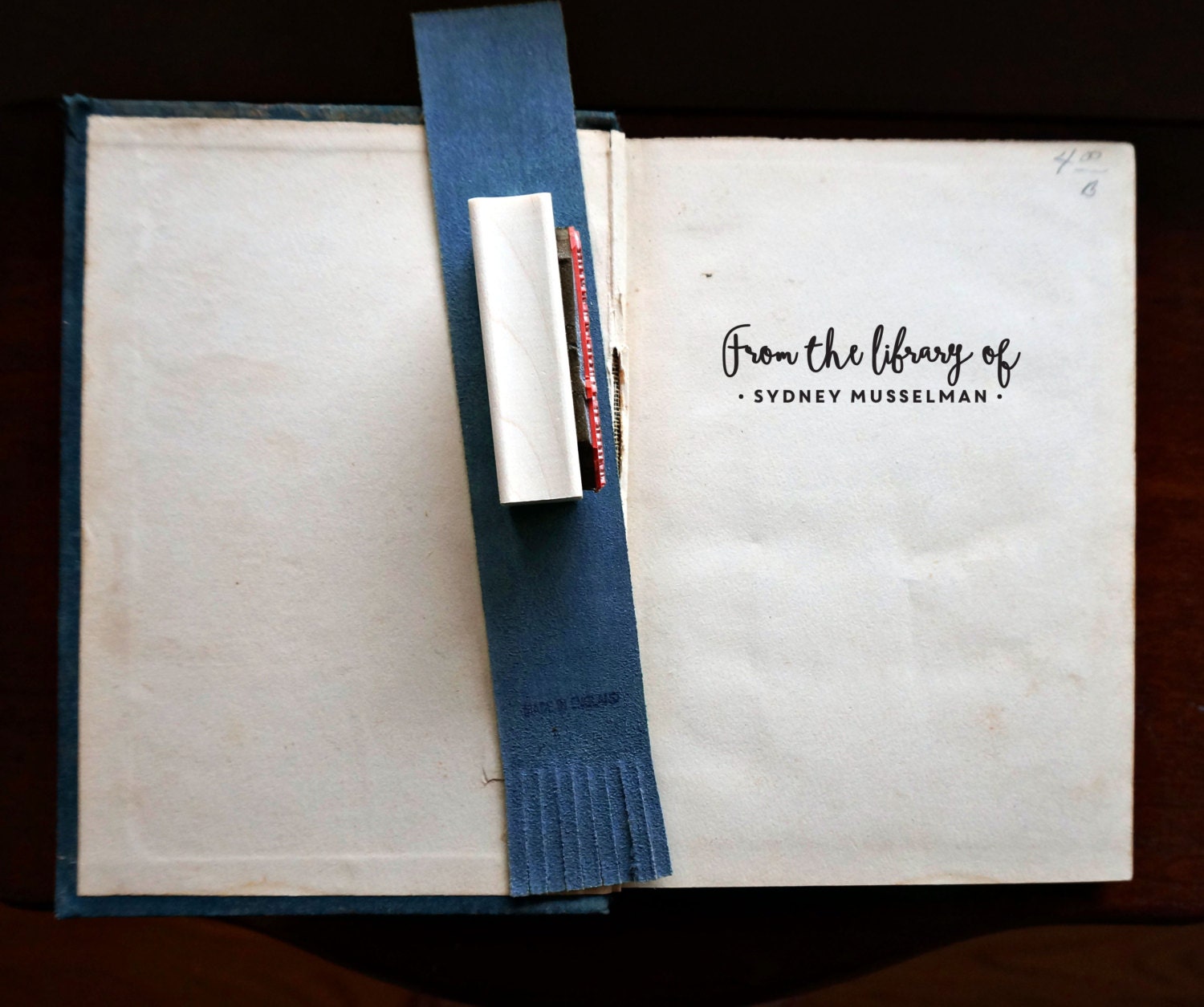 Bookplate Stamp Personalized Great Gift Rubber or