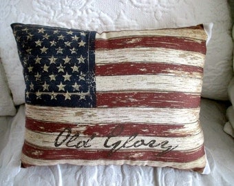 primitive american flag pillow tea dye flag usa old glory patriotic weathered flag americana decor a1 - Americana Home Decor primitive american flag pillow tea dye flag usa old glory patriotic weathered flag americana decor a1 - Americana Home Decor