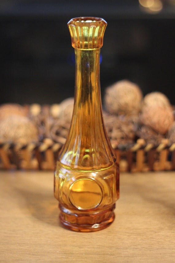 Vintage 1950's Amber Bud Vase by ShopNothingOrdinary on Etsy