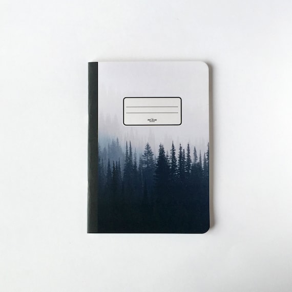 Pine Trees Notebook - Journal - Sketchbook - Blank pages - Lined pages