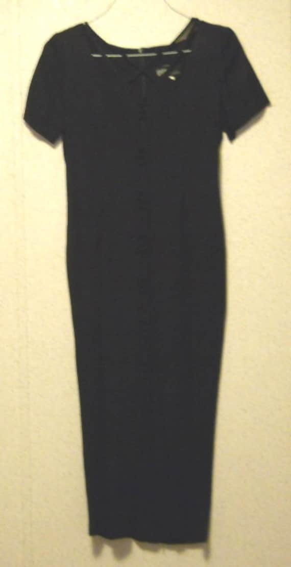 Items similar to Dawn Joy Fashions Black Evening Dress, Size 6 on Etsy
