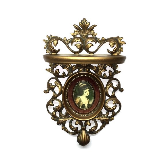 Vintage Cameo Creations Wall Shelf Victorian Lady by HarpersFlea