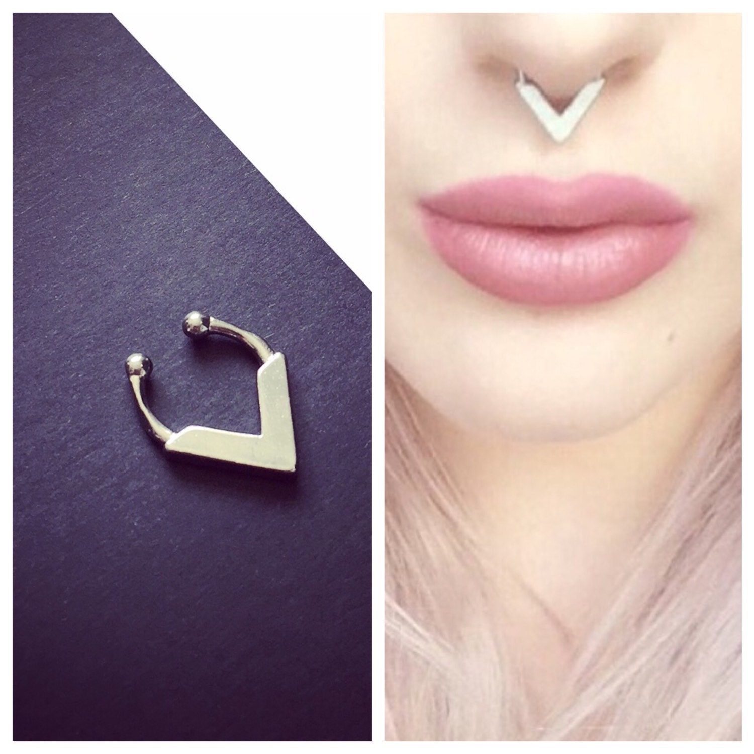 KALANI Sterling Silver Fake Septum Ring Septum Jewellery