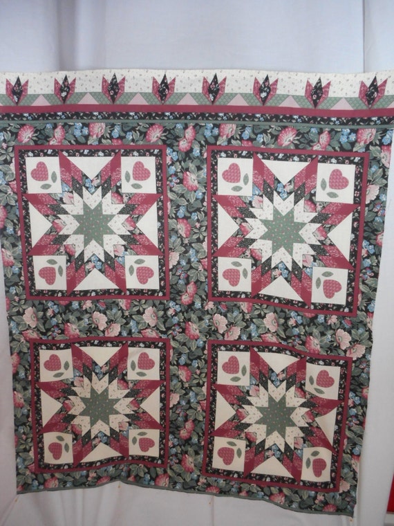 Items similar to Fabric Panel Printed Quilt Blocks 35 inches by 41
