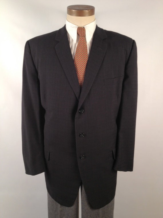 Vintage 50s/60s Black Suit Coat Made by Middle by FieldChicago