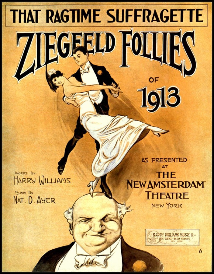 Art Print Ziegfeld Follies Suffragettes New York 1913 Print