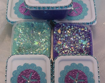 Little Mermaid Party Favor Play Doh 5 boxes, Ariel Treat Box Play Dough, Under the Sea Party Favor, Treat Bag, Favor Bag, Ariel Birthday