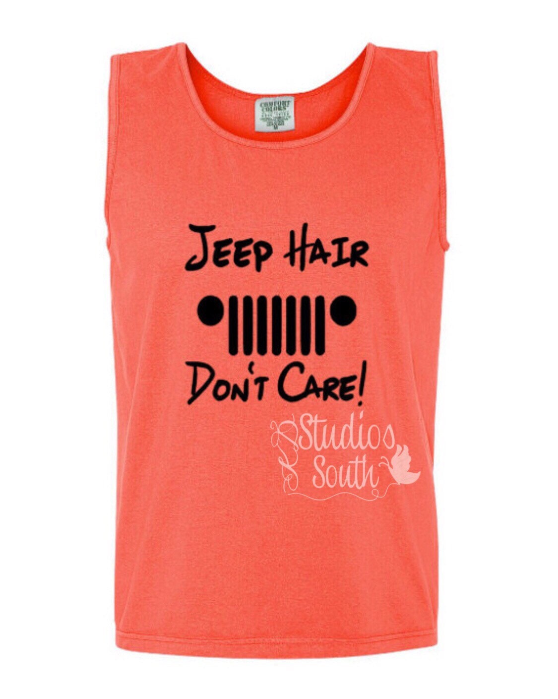 Jeep Hair Don't Care Comfort Color Tank Top by ...