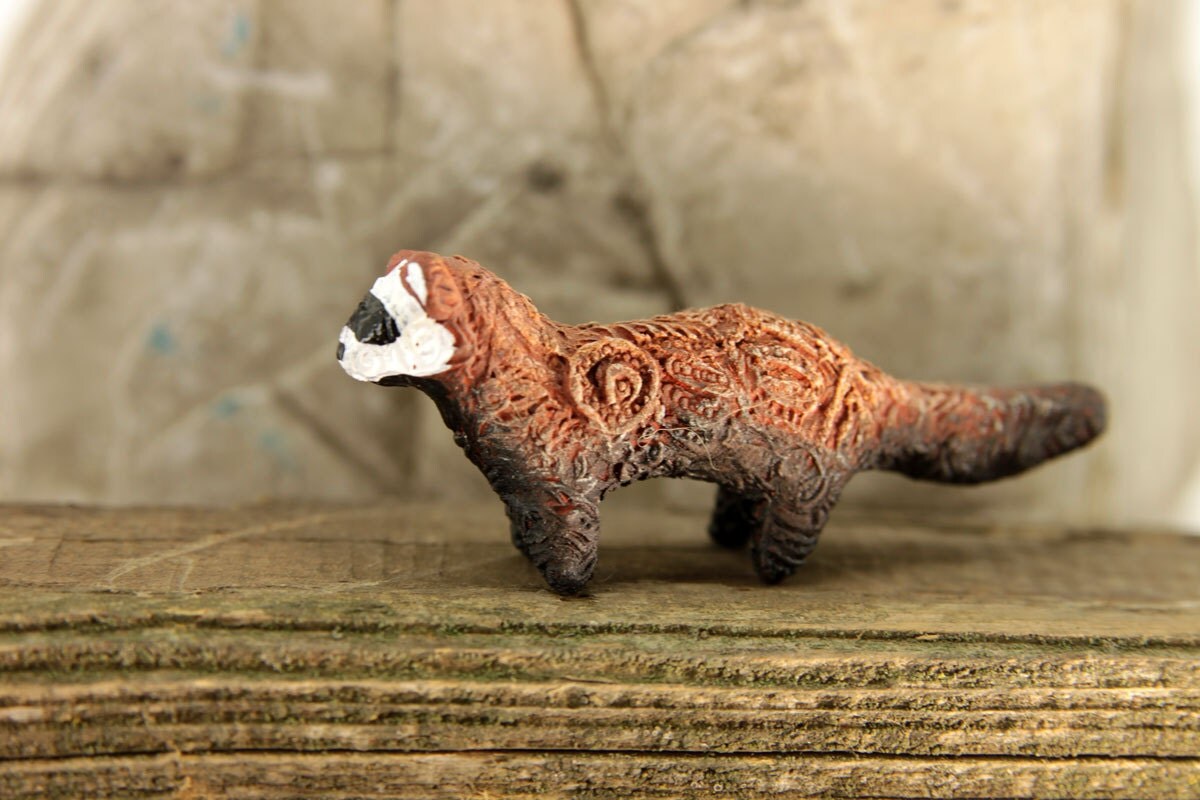 Ferret Totem Figurine Animal Sculpture magic spirit amulet