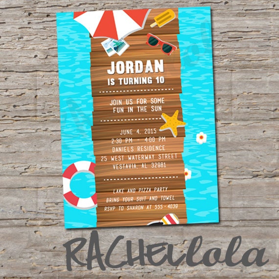 Lake Party Invitations 9