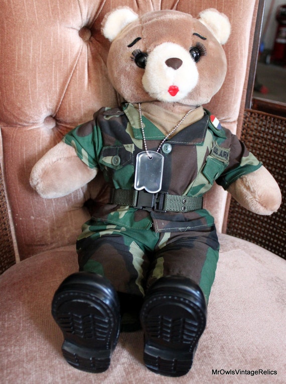 IRA GREEN INC Bear Force of America Girl Teddy Bear U.S. Army