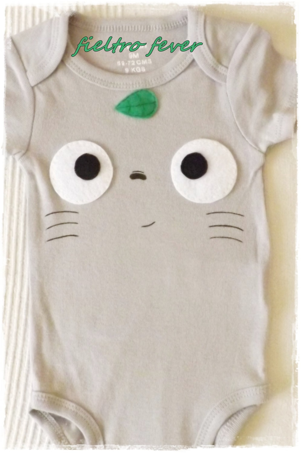 Totoro Totoro onesie Totoro Baby Totoro onesie by FieltroFever