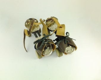Jet Set Roller Vintage Soviet Russian Metal Roller SKATES Leather Roller Skates