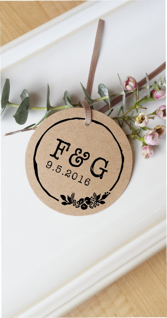 Wedding Stamp Rustic Wedding Stamp Initials Stamp Self