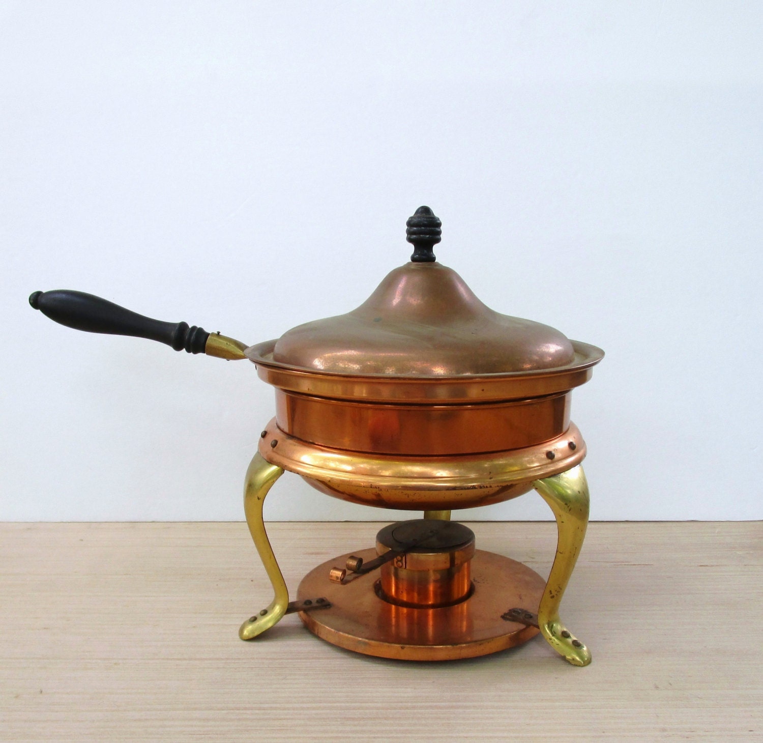 Vintage Copper Chafing Dish Copper and Brass by TREASUREandSUCH