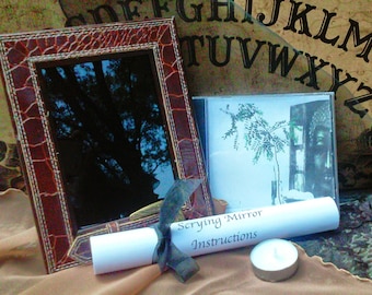 Scrying Mirror, Divination, Black Mirror, Witchcraft, VooDoo, Spiritual, Metaphysical