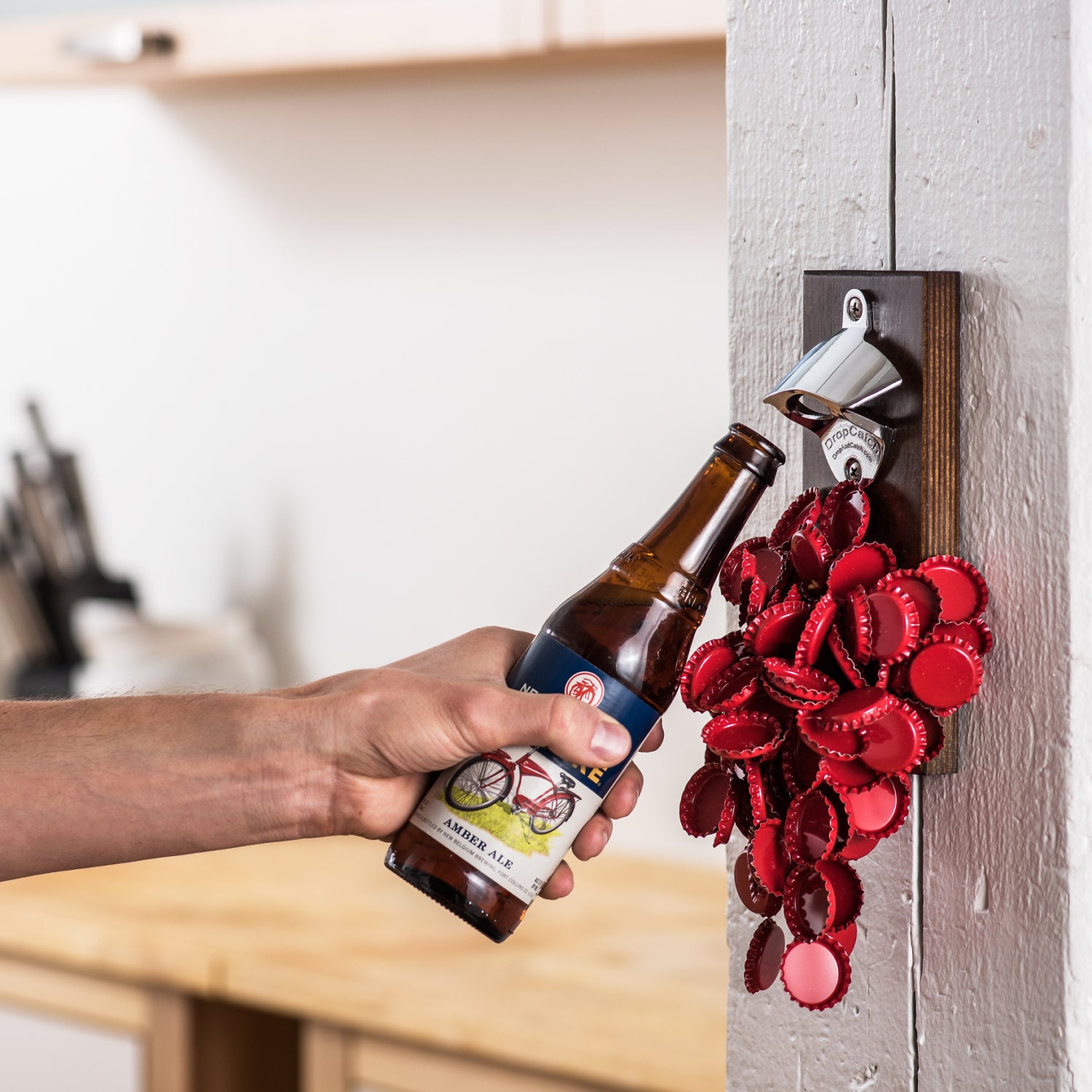 HAIICEN Black Beer Bottle Opener Magnetic Wall Mounted Blank, Stainless Screw In Wall Soda Bottle Cap Opener With Magnets For Wooden Caddy (3 PCS