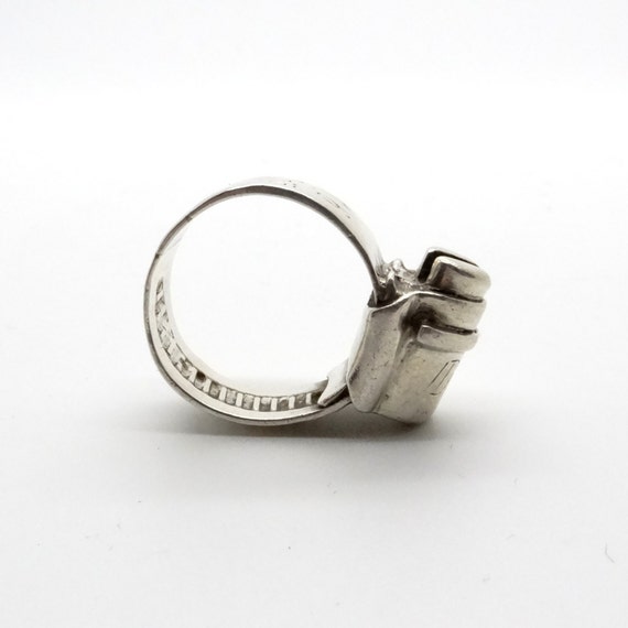 Hose Clamp 925 Sterling Silver Ring Industrial Design