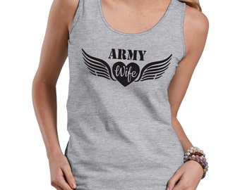 Gift For Wife Army Wife USA Army Tank Top