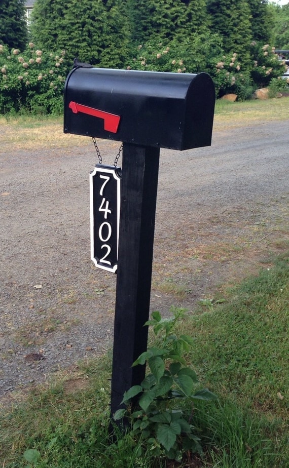 Items similar to Vertical Doublesided House Number Sign, narrow