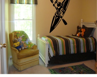 Kayak Wall Decal - Kayak Decal - Kayaker Decal - Kayak Wall Art - Kayak Wall Sticker
