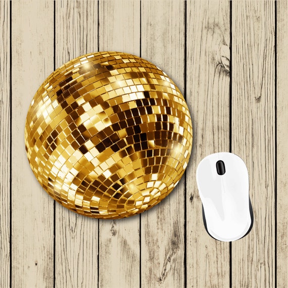 Gold Disco Ball Mousepad