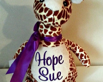 personalized giraffe stuffed animal