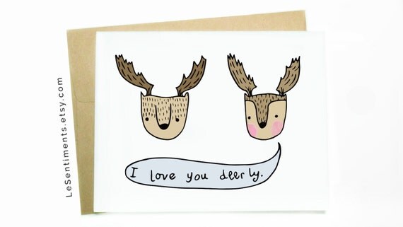 love nz cards I Card I Deerly Card: Funny Anniversary Love Greeting You