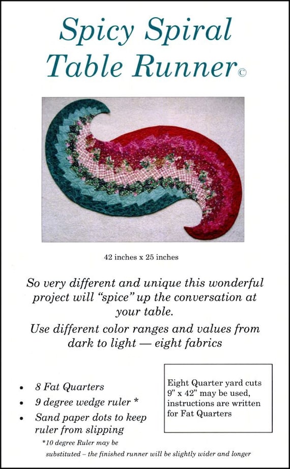 spicy spiral table runner pattern