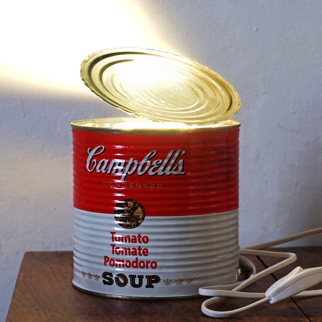 Canmbell's light lampada lattina. abat jour da tavolo di artfrigo Abat jour per ragazzi