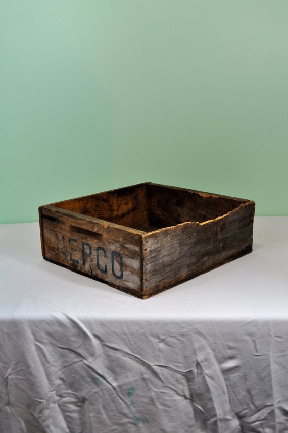 Wood Box Wooden Box Maine Blueberries Wood Crate Wooden Crate