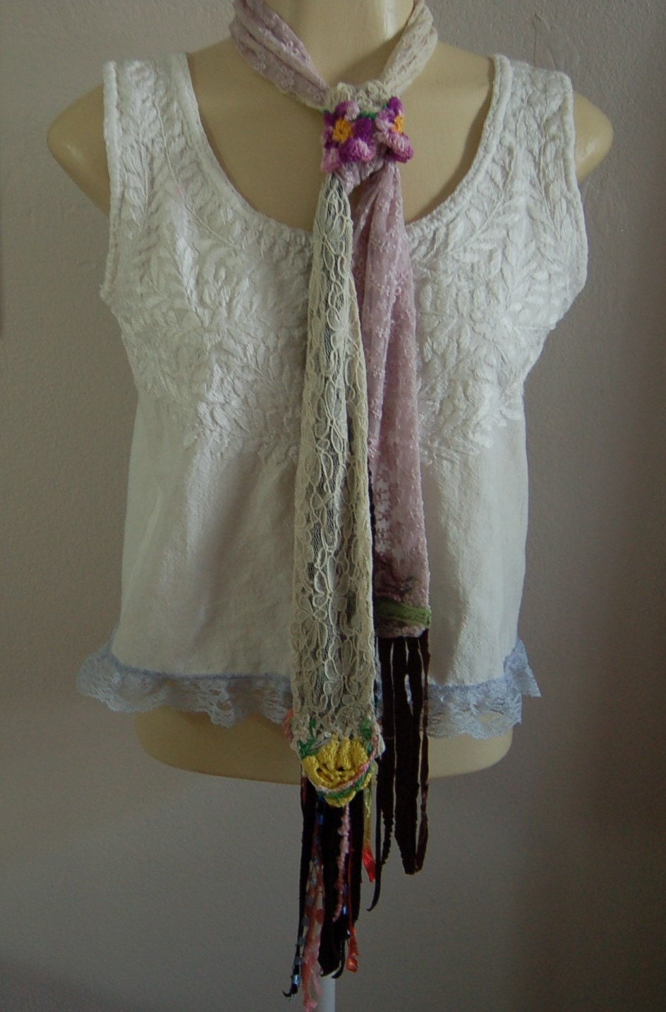 Scarf Cowgirl Gypsy Lace and Velvet Head band Scarf Haute Juice