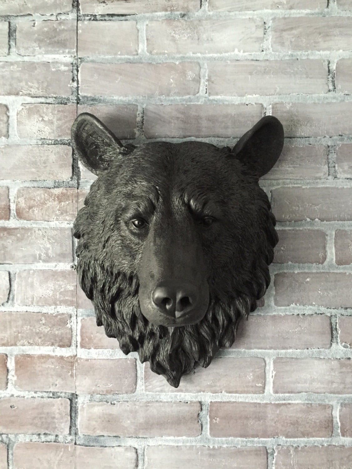 ANY COLOR or Faux BLACK Bear Head Wall Mount // Faux Taxidermy