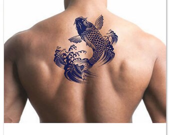 koi temporary tattoo etsy koi temporary tattoo etsy