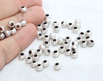 6mm Antique Silver Beads , Spacer Beads , Round Beads, Ball Beads , Round Ball Beads , AG43