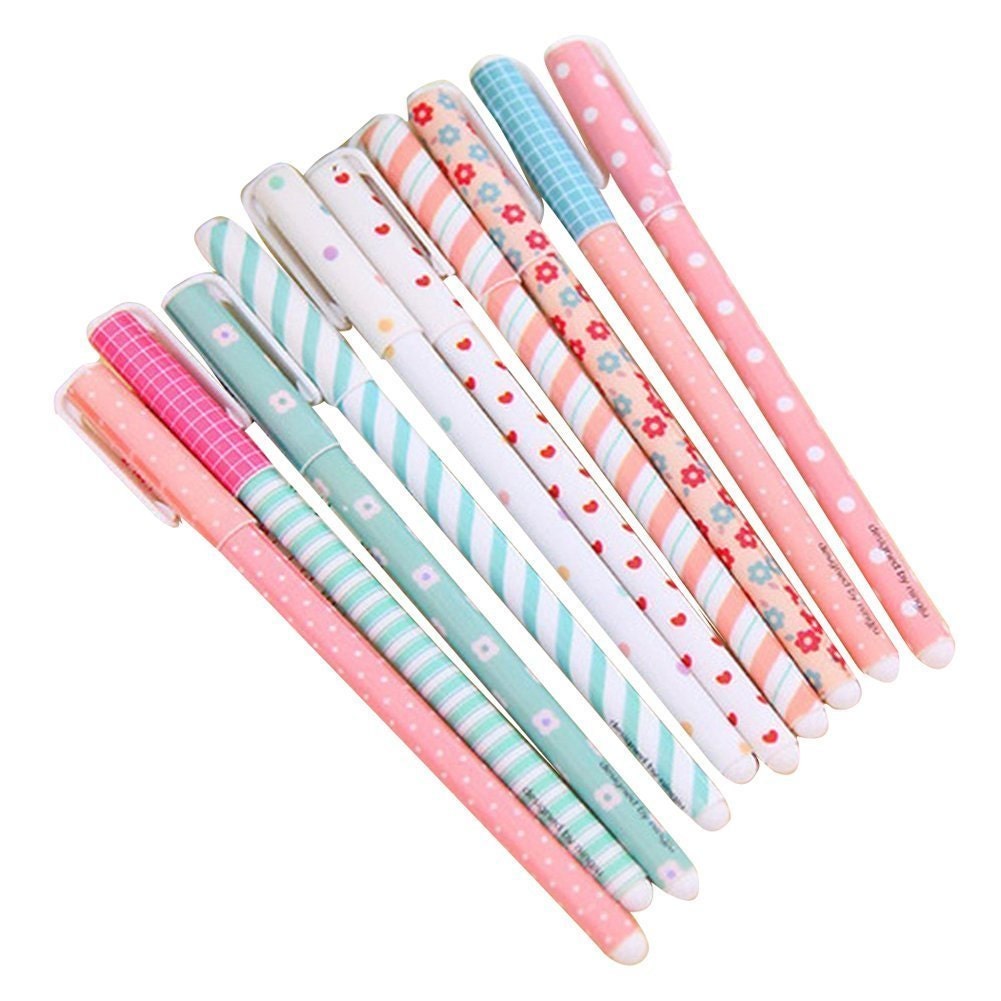 10 Color Kawaii Pens Cute Pens Korean Colored Gel Ink Pens
